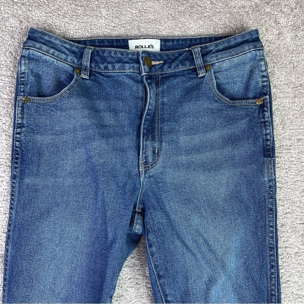 Rolla's Jeans Women’s 30 Blue Skinny High Rise Dark Wash Ripped - Picture 2 of 13